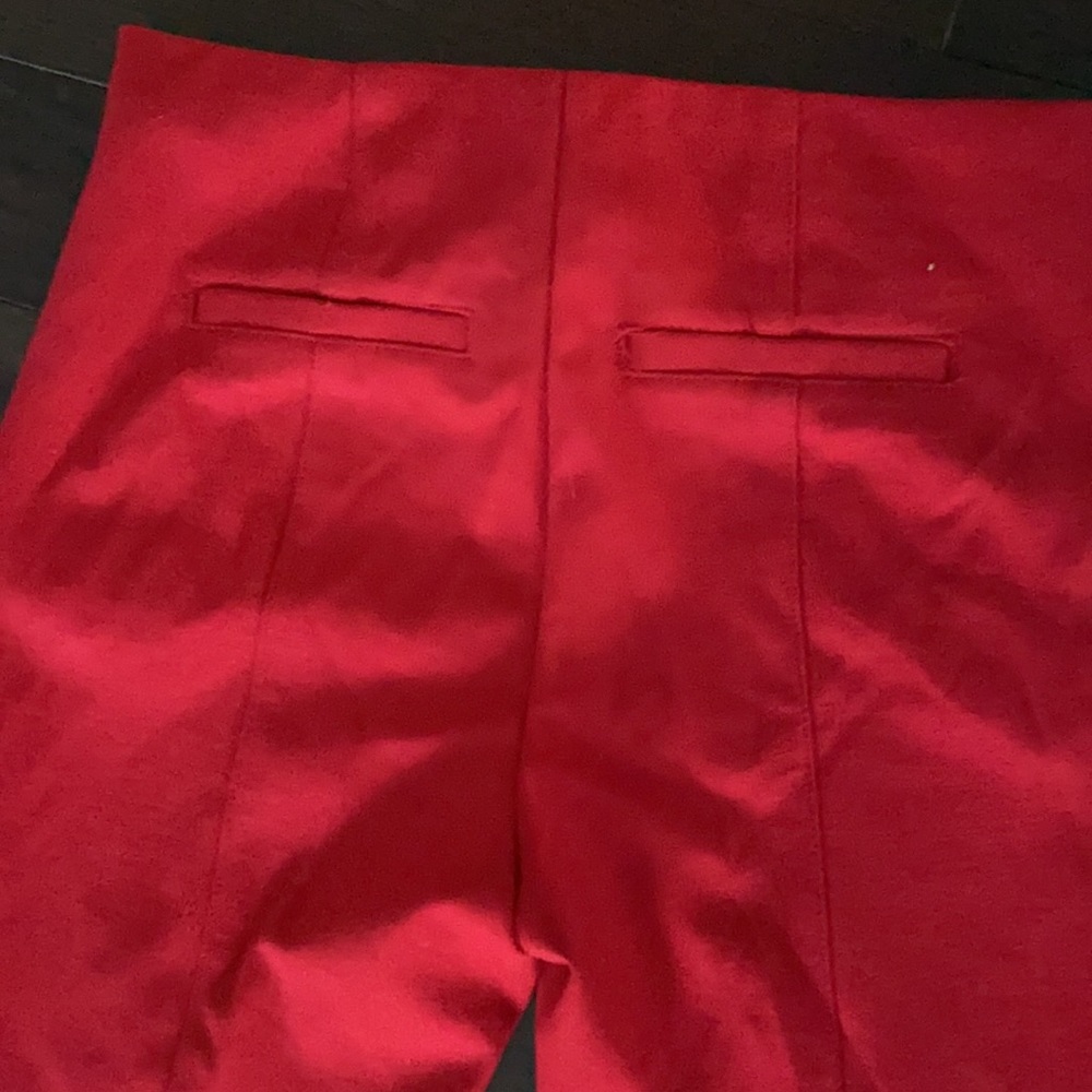 Red, Side Zip Slacks - image 4